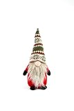Excelsa Gnomo Natalizio Decorativo, Rosso e Verde, Tessuto con Barba, 43 cm, Fermaporta con Cappello Nordico, per Interni