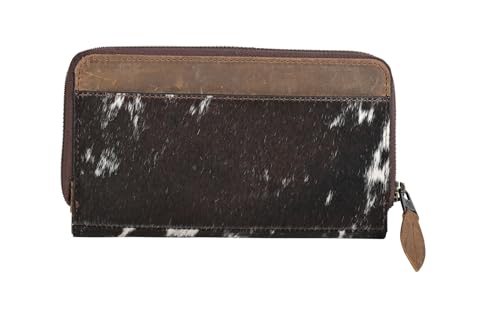 STS Ranchwear Womens Chelsea Distressed Brown Cowhide Zip Around Wallet3