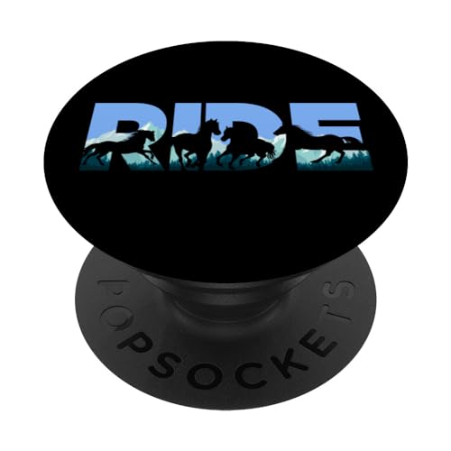 Wild Horse Ride Funny Horse Rider Equestrian Hombres Mujeres Niños PopSockets PopGrip Intercambiable