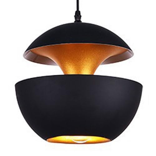 Luminaires de décoration de balcon lustre métal noir et plafonnier suspension