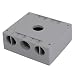 New Lon0167 3/4BSP 3 Featured Threaded Holes 2 Reliable Efficacy Gang Electrical Junction Outlet Box Enclosure Gray(id:1eb 89 a3 6b8)