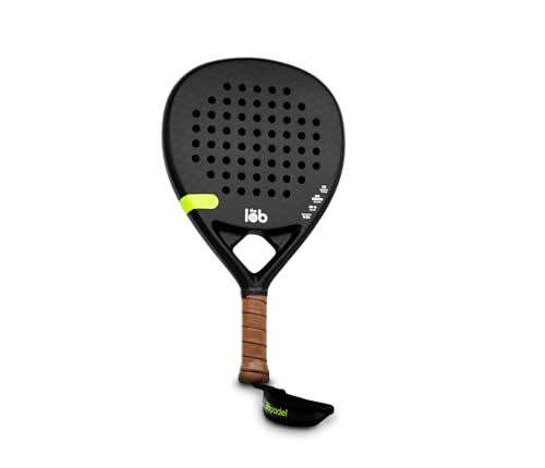 Raqueta de Pádel de Fibra de Carbono Negra
