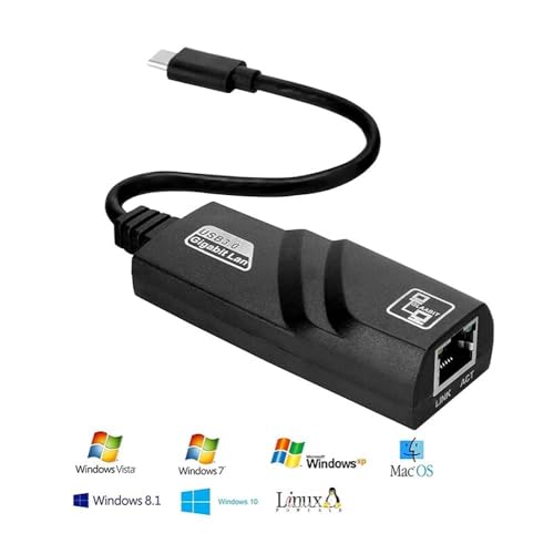 Image of USB C to Ethernet, RJ45 to USB C Thunderbolt 3 /Type-C Gigabit Ethernet LAN Network Adapter, Wired Network Convert Adapter Plug & Play, Compatible for MacBook, Laptop, More Devices AE-214TC