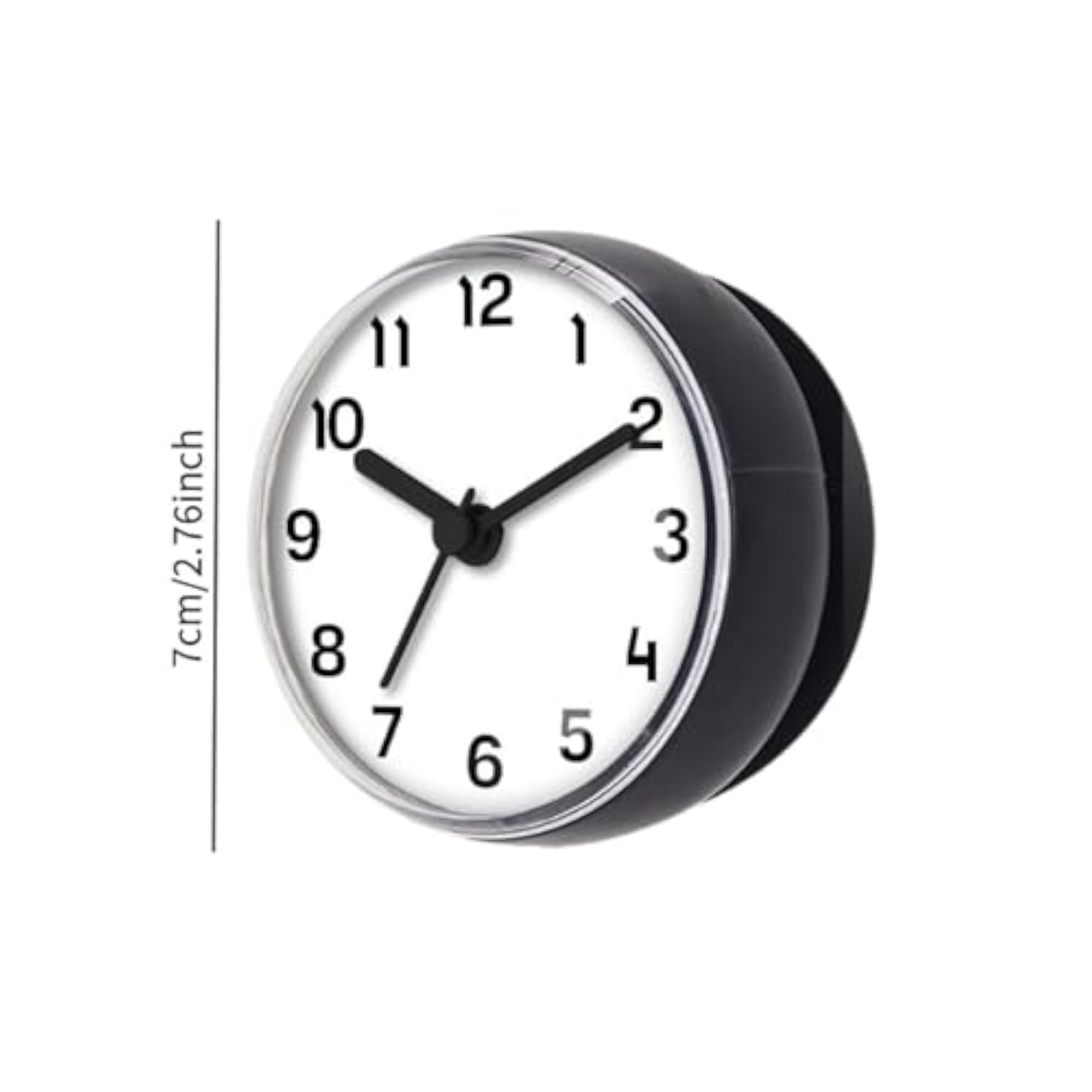 Waterproof Bathroom Clock Silent Small for Hotels Toilets