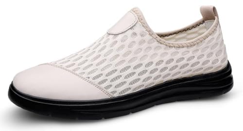 FUNCOS Men's Breathable Mesh Slip-On Loafers Lightweight Summer Driving Shoes for Casual Walking & Travel2