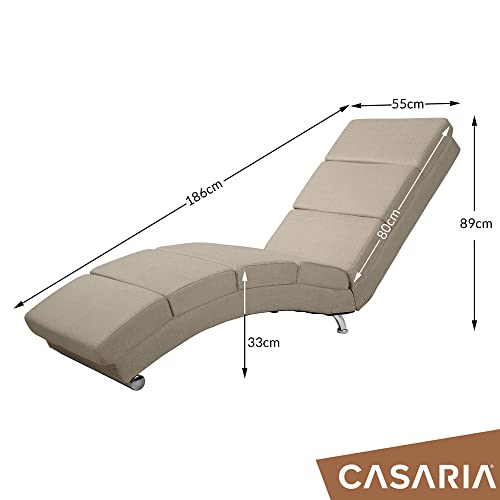 Chaise longue London confort dossier haut - Casaria