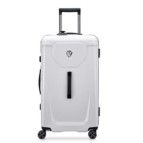 PEUGEOT Voyages Hardside Luggage with Spinner Wheels, Glossy White, 26 Inch Trunk