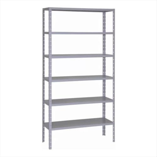 Estante de Aço Estilo Industrial 6 Bandejas 90 cm Prateleira Suporta 120Kg com nichos Organizadora Livreiro Lavanderia Multiuso Maquiagem Quarto