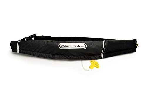 Astral Airbelt Inflatable PFD Belt for Stand Up Paddle Boarding, Fishing and Canoeing, Black, One Size