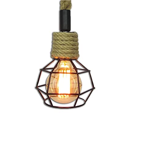 Corde de chanvre pendante pour remplacer un plafonnier classique et réchauffer votre salon