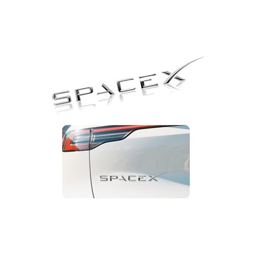 Image of 2025 Space Metal Letters for Tesla Tailgate Letters Emblems Model 3 Y S X Accessories Space Emblem Sticker Tesla Metal Raised Tailgate Letters Silver