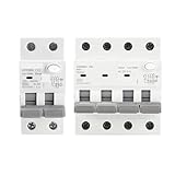 Disjoncteurs thermiques Disjoncteur différentiel 2P 30 mA de type AC avec indication de protection contre les fuites 10 A-40 A, 1 pièce(30mA 16A)