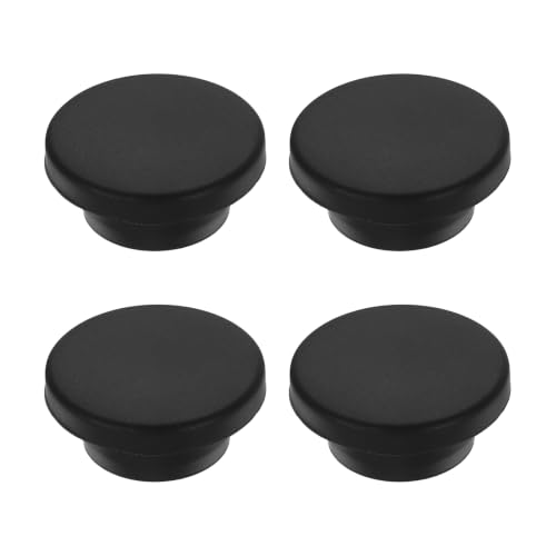 Image of MECCANIXITY 4pcs T-Shaped Silicone Plugs 25mm 31 /32 Inch Dia, Black | Snap in Plug Hole Seal Cover Round Rubber Stopper for 24-25mm Holes Kitchen Rubber Bulkheads Waterproof Sealing