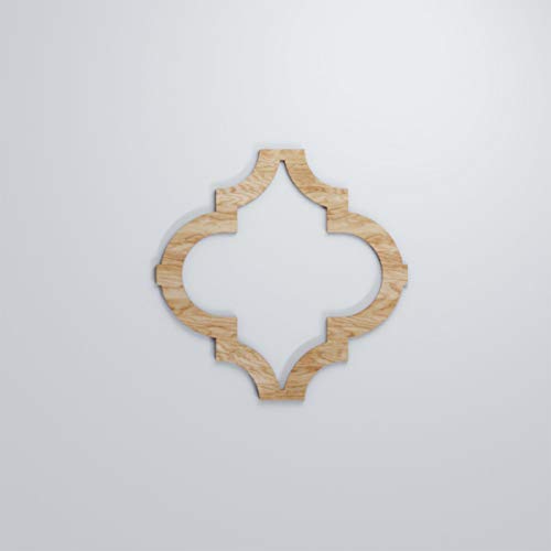 Image of Marrakesh Decorative Fretwork Wood Wall Panels, Small, 11 3 /8 inch W x 11 3 /8 inch H x 1 /4 inch T, Red Oak