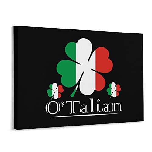 Cuadro de trébol italiano O'Talian, pintura artística de 30 x 40 cm para colgar en casa