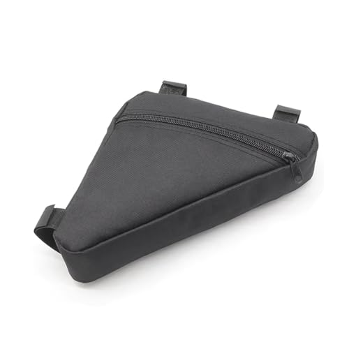 SGERUFZ Borsa Telaio Bici, Impermeabile per Smartphone, Soldi, Documenti & Kit Riparazione, Borsa Telaio Bicicletta, Montaggio Facile con Velcro, Nylon Resistente (Nero)