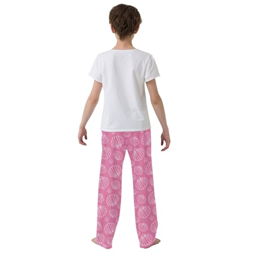 White Line Contour Shell Boys Pants for Kids Jogger Pants with Pockets S-XL3