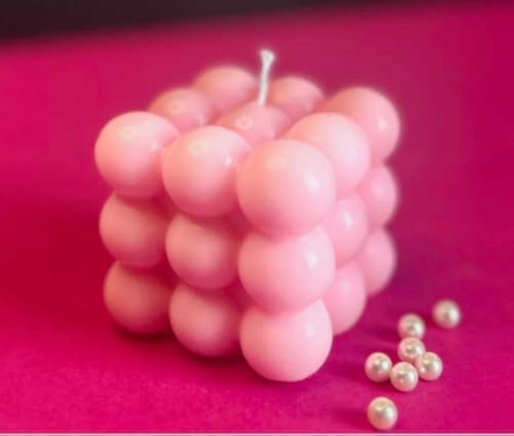 Handmade Bubble Cube Candle, Premium Soy Wax Gift