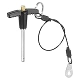 PATIKIL T-Griff Verriegelungsstifte 3/16 x 1,57 (5 x 40mm), Schnellspannstift 304 Edelstahl Sicherheitspositionierungsstifte mit Druckknopf 25 cm Sicherheitsseilkabel