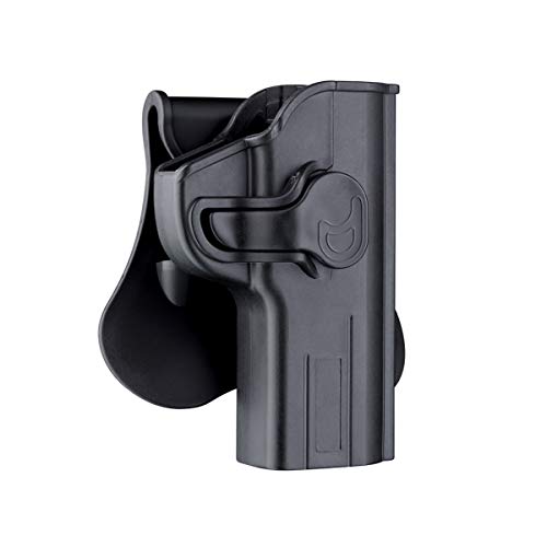 SR9C Holster for Ruger SR9 Full-Size, SR9 Compact(Not for Security 9), Outside Waistband OWB Paddle SR9 Gun Holster, 360° Adjustable Cant/Fast Release - Right Handed