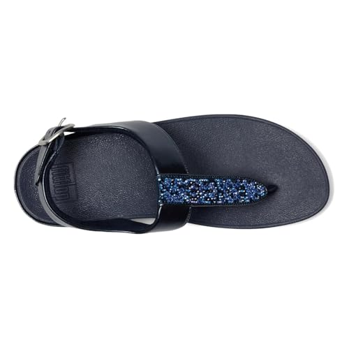 Image of FitFlop Womens Fino Crystal-Mix T-Strap Sandal