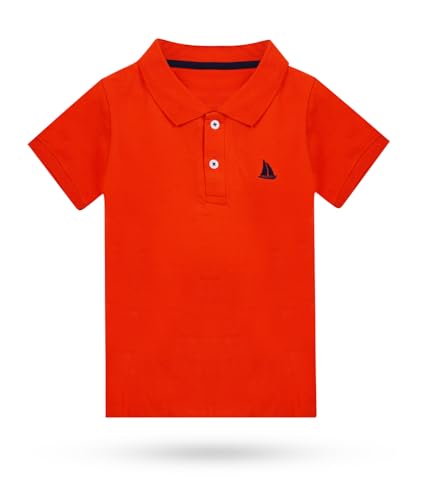 Image of Kids Boys Cotton Polo T-Shirt | Regular Fit Collar Tee (2-16 Years) | Multi-Colour Variants