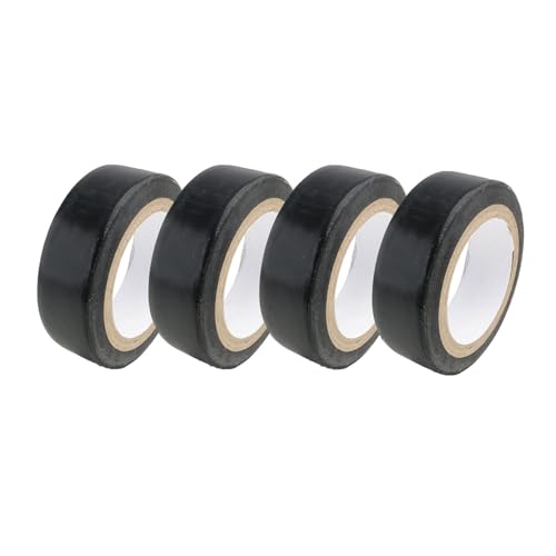 Image of Electrical Tape - 4 Rolls Black Electric Tape, 3 /4 Inch by 32 Feet, Professional Insulating PVC, Voltage Level 600V Dustproof, Adhesive for General Home Vehicle Auto Car Power Circuit Wiring