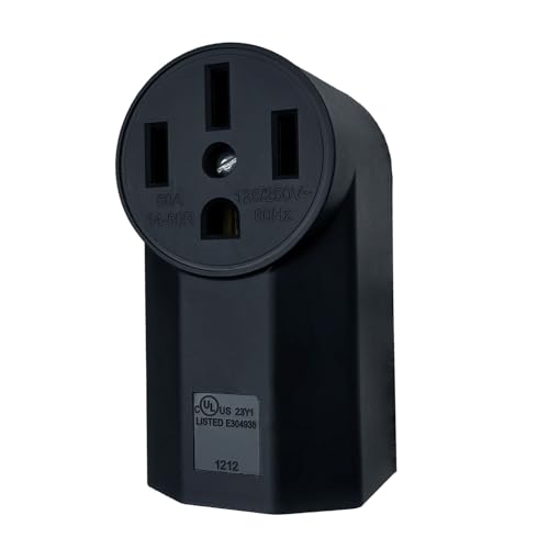 NEMA 14-50 Outlet, 3 Pole 4 Wire 125/250 Volt 50 Amp Surface Moun...