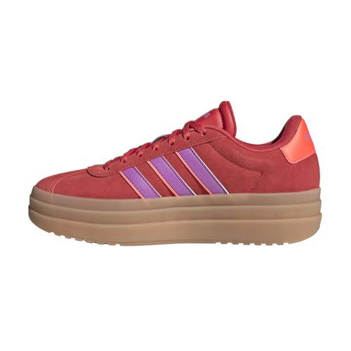 adidas Womens Vl Court Bold Platform Sneakers Shoes Casual - Red - Size 8 M3