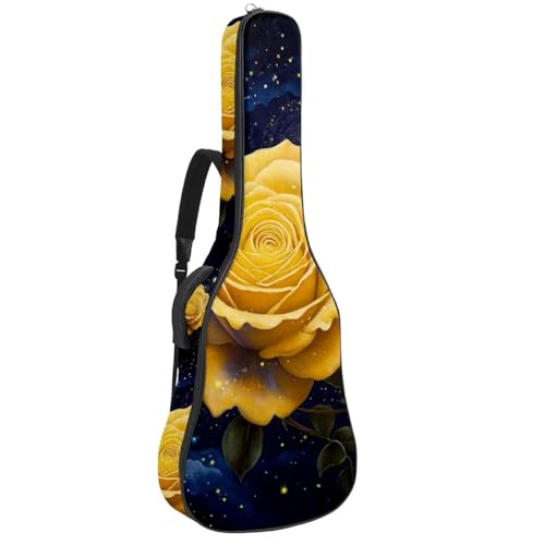 Housse pour guitare électrique aux finitions soignées motif galaxie rose