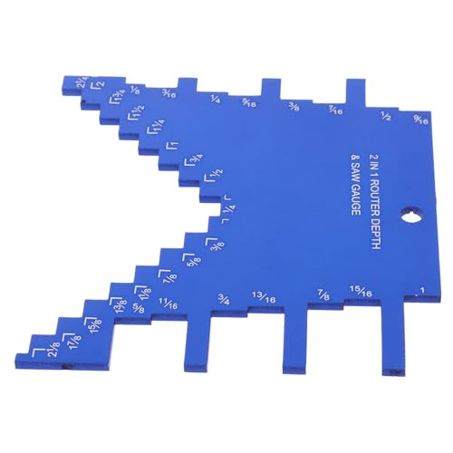 WOONEKY 2-in-1 Router Table Saw Gauge Aluminum Alloy Woodworking Tool Compact Design Step Depth Measurement