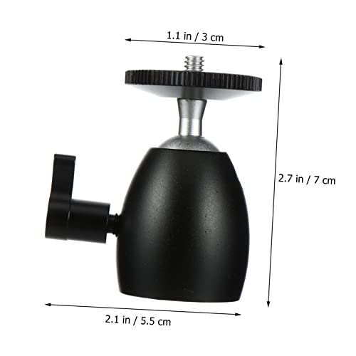 DOITOOL 2pcs 1/4 Inch Camera Adapter Small Ball Head for Camera Tripod Mount Adapter 360 Degree Swivel