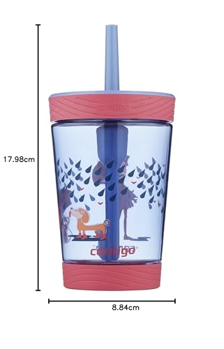 Contigo Spill-Proof Kids Tumbler, 14 oz, Wink with Raining Cats/Dogs