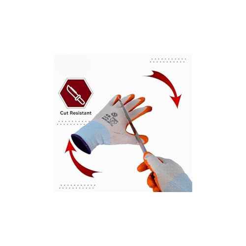 Image of Multipurpose Nylon Anti Cut PU Nitrile Coating Work Safety Gloves (Tig-orgPair20)