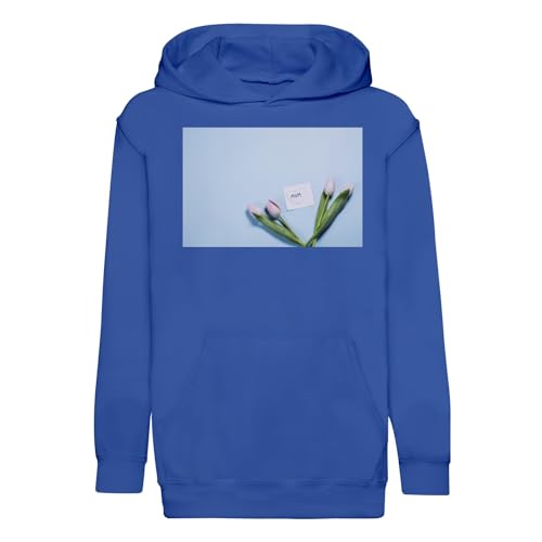 Sweat à capuche enfant tulipes maman : hoodie imprimé fleurs pour garçon et fille