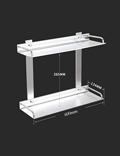 Porte-serviettes de salle de bains GZ en aluminium et support de rangement mural