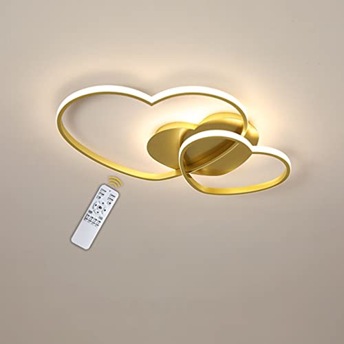 Chandelier acrylique coeur 56W plafonnier LED haut de gamme d'architecte avec variateur 65cm