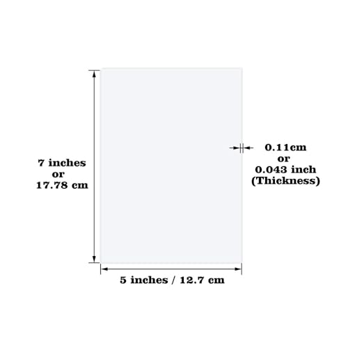 Image of 10 Pack Plexiglass Acrylic Sheets, Clear Plastic Sheet for Craft Projects, Picture Frames, Sign Blank, 5 inchx7 inch