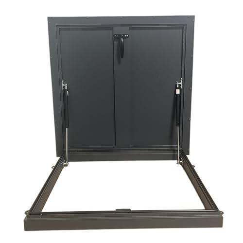 Puerta de acceso de techo de acero galvanizado, cubierta de seguridad con recubrimiento en polvo para edificios residenciales y comerciales, mantenimiento industrial (75 x 75 cm)