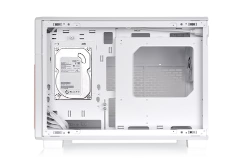 Thermaltake TR200 WS | Boîtier Micro ATX Panneau Avant en Bois | USB 3.2 Gen 2 Type-C et 2 x USB 3.0 | Ventilateur arrière 120mm préinstallé | Compatible avec AIO et kit écran LCD 6 Pouces | Blanc