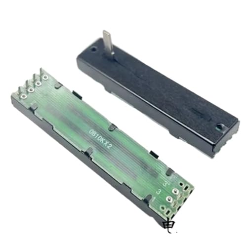 Potentiomètre double B10KX2 73mm pour console de mixage avec rail droit 15mm en lot de 2 pièces