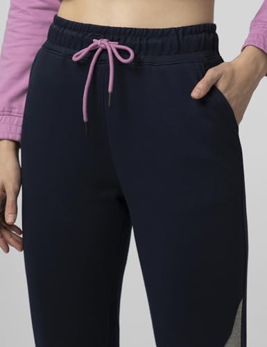 Image of FYLTR Women's Winter Assymetric Colourblock Joggers with Elasticated Waistband & Contrast Drawcord | Trackpants for Women | Winter Joggers for Women