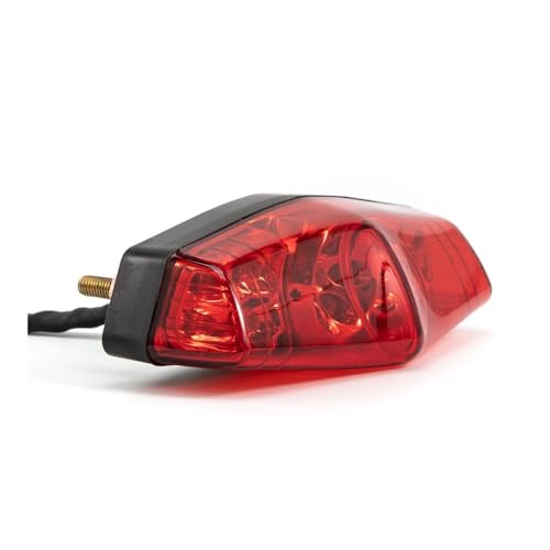 Feu arrière universel pour moto 12V avec éclairage de plaque d'immatriculation intégré