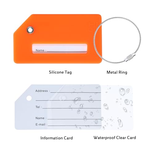 Silicone Luggage Tag Baggage Handbag School Bag Suitcase Instrument Tag Label by Gostwo（Mixed Colors） - Thumbnail 7