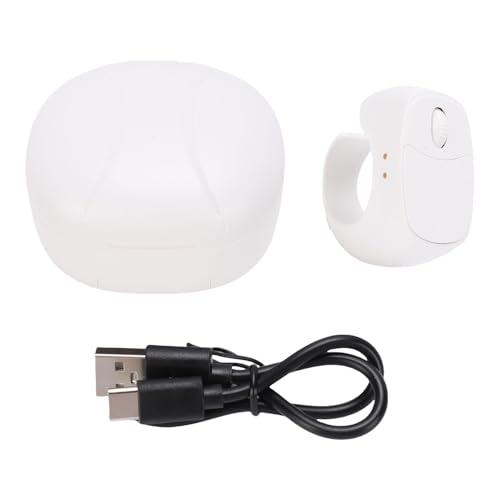 Anillo mando Bluetooth Fabater inalámbrico con estuche de carga para móvil blanco 5