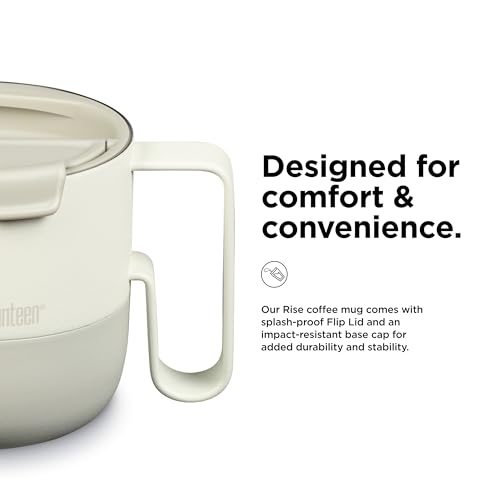 Klean Kanteen 1010192 RiseMug with Flip Lid 414 ml Stainless Steel Dishwasher Safe