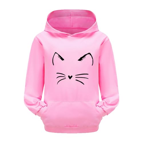 Sweat à capuche confortable fillette 4-5 ans à manches longues et motifs