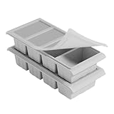 Moldes de Silicona Congelador,Recipientes herméticos | de Silicona para Congelar Alimentos - Para caldo, sopa, lasaña, preparación de comidas, hornear y congelar en la cocina