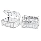 ITTRUH Caja de caramelos, bombonera para boda, 10 unidades, cajas, cajas para joyas, aperitivos, para decoración de fiestas, cumpleaños, bodas, 7,4 x 5,2 cm (plateado)