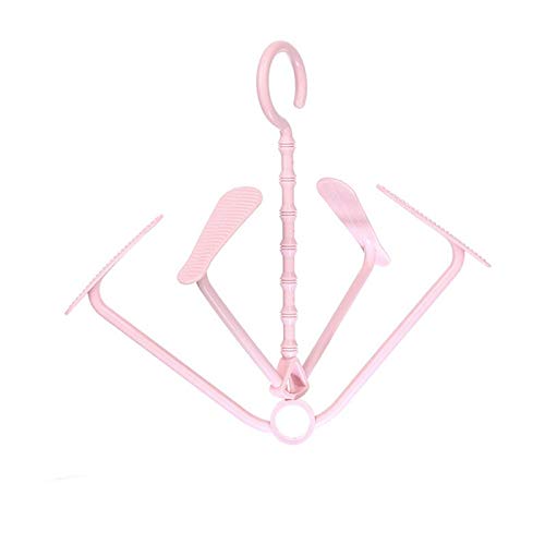 SYGA Plastic Hanging Shoe Rack Rotating Four Hook Hanging Portable Shoe Rack(Pink)